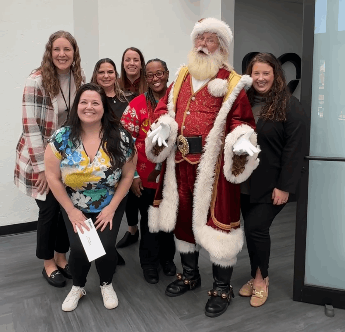 Picture of Santa with wonderful non-profit employees from across Oklahoma City
